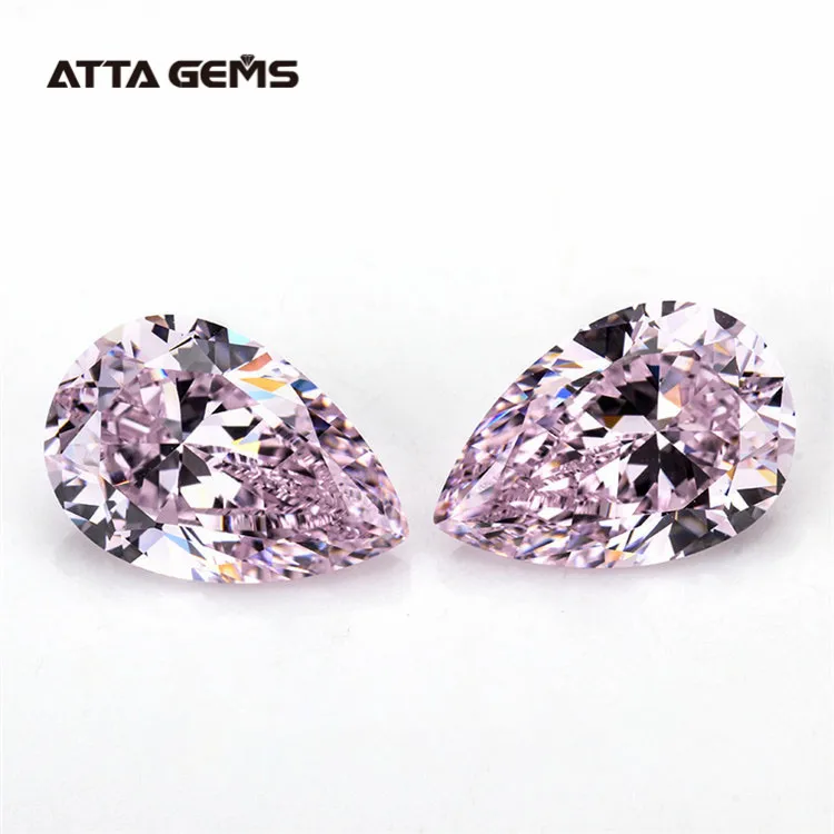 AAAAA Quality 7x9mm Pear Cut Pink Zircon Gemstone
