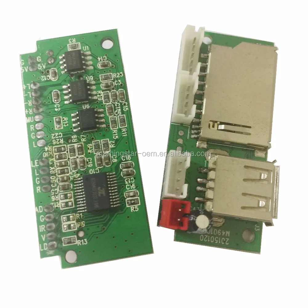 
Mp3 decoder board Nondestructive WAV Music module SD card U disk play MP3 Repeat function with 3W+3W 5W+5W amplifier Stereo 