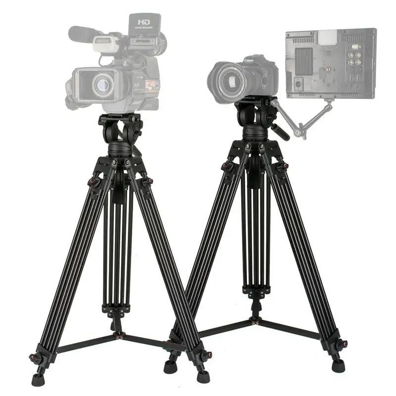 
Professional camera tripod Cayer BV30L aluminum tripod with K3 Fluid Head foldable tripod 