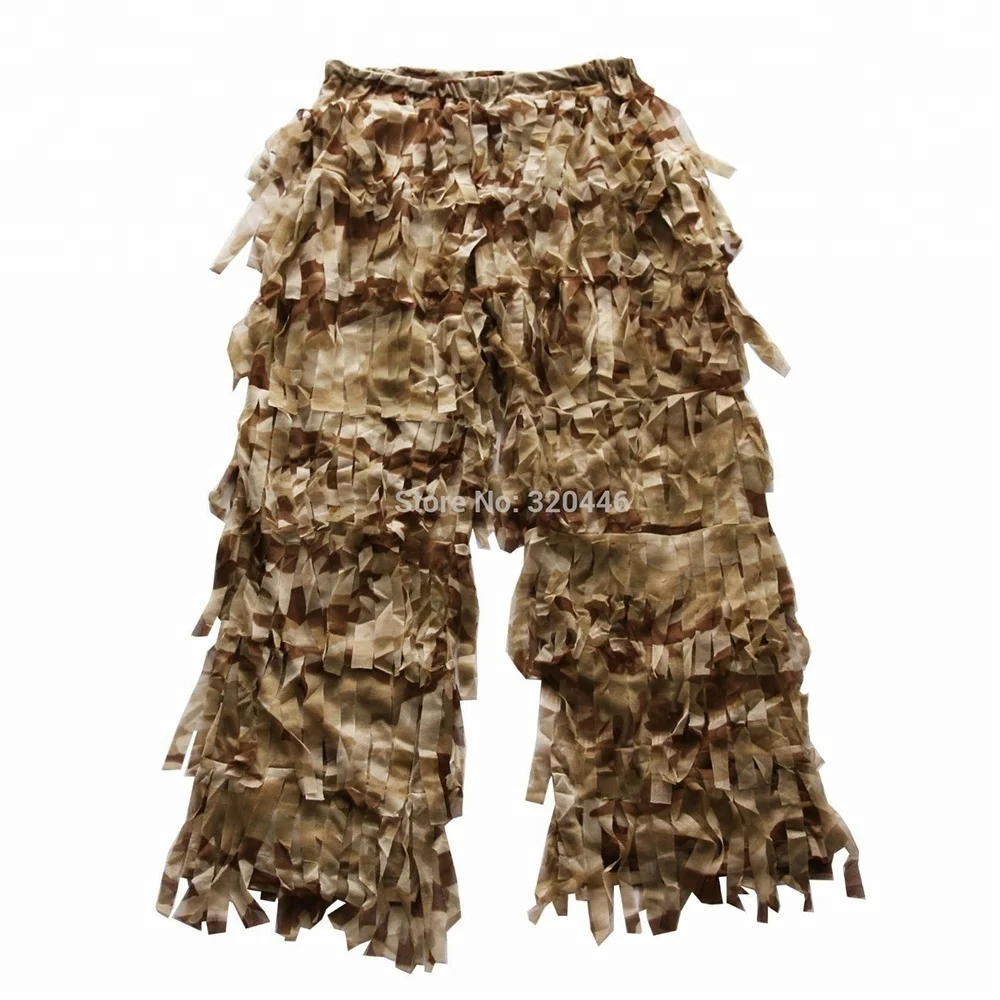 3D Ghillie Suit Camouflage Hunting Clothing Double The Leaf Suit Clothing Jacket and Pants