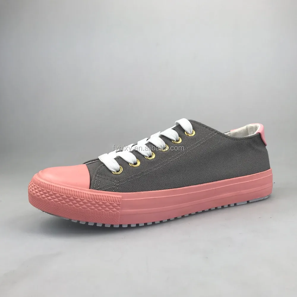 new design low price rubber men and women custom canvas casual shoe