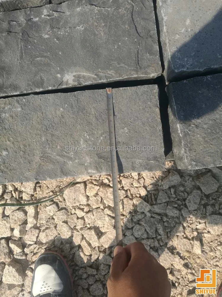 China Zhangpu ZP black Basalt outdoor paving stone driveway paving bricks stone