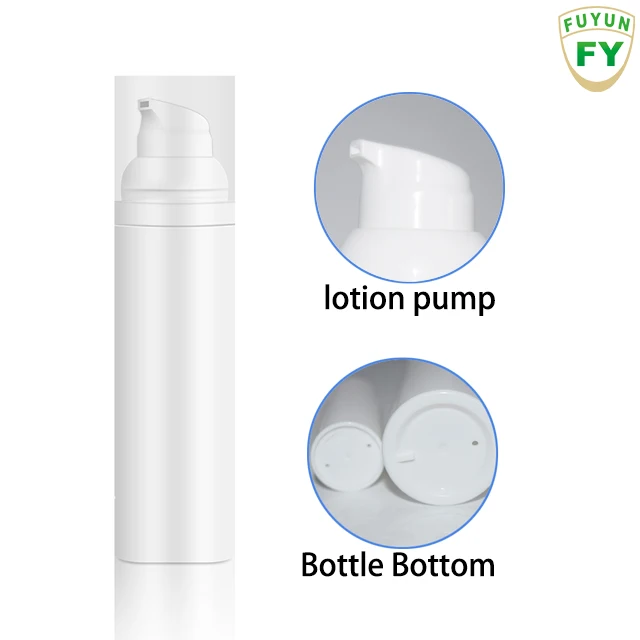 Fuyun Small Quantity 5ml 10ml 15ml White Cylinder Plastic Cosmetic Lotion Pump Airless Serum Bottle