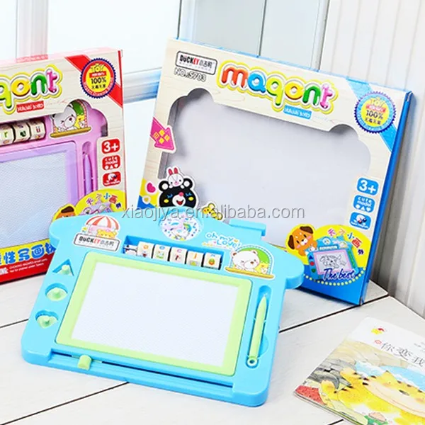 Latest Arrival Kids Stationery Colorful Magnetic Drawing Board Plastic for Kids Blue Pink CN;ZHE DUCKEY Unisex 5703 64