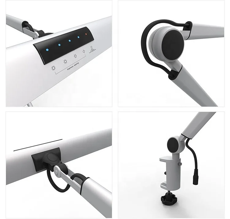 UYLED Luxury Voltage Wide Bi-color LED Table Lamp Reading Light Eye Protection Office Working Desk Lamp