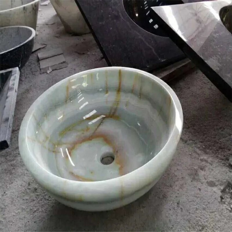 
Chinse suppliers New Designs white onyx vessel sink 