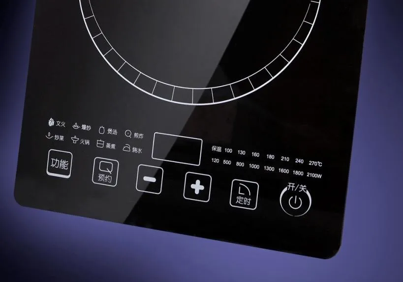 
2018 KANGER black silk printing ceramic glass top for induction cooker plate 