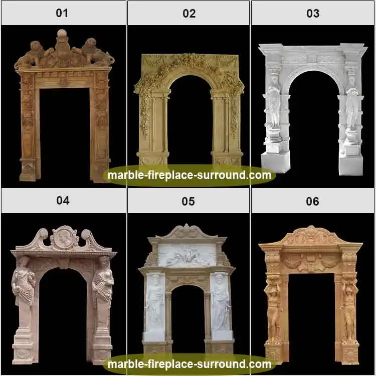 Custom Exterior Marble Frame Hot Sale Antique The New Decorative Natural Marble Door Surround for Sale