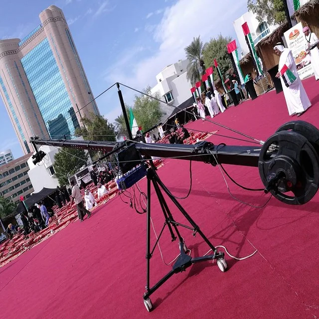 Professional jimmy jib 12m camera crane for film shooting, television program video and news and sports broadcast