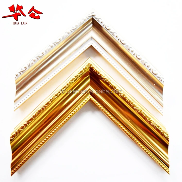 Popular antique design moulding gold ps decor photo frame with various sizes and colors