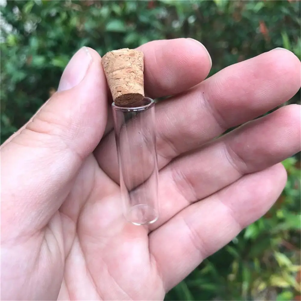 
2.5ml Small Glass Storage Bottle With Cork Stopper Display Spices Food Saffron Jars Container Transparent Vials Jars 