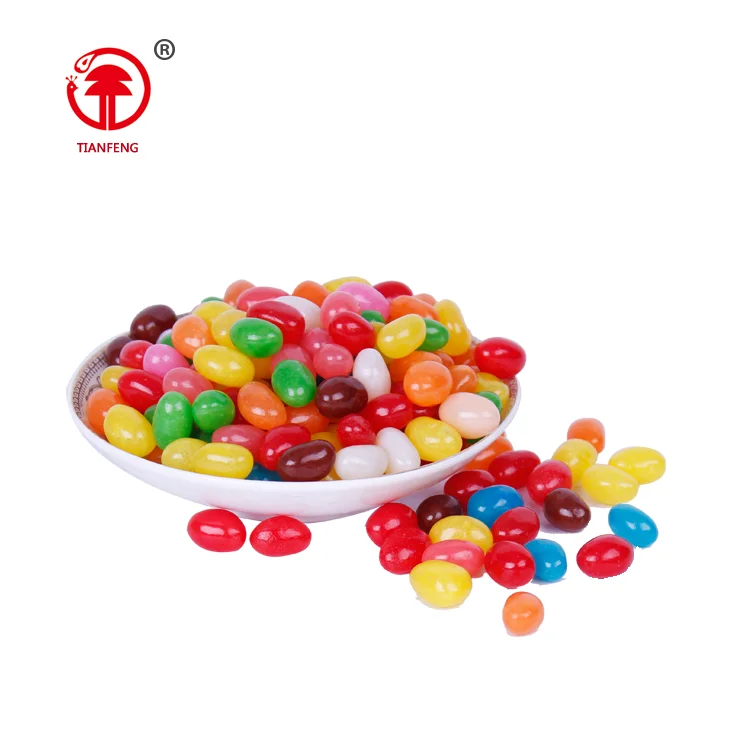 Bulk confectionery mix fruit flavor mini halal bulk jelly beans in bag with 1kg packing
