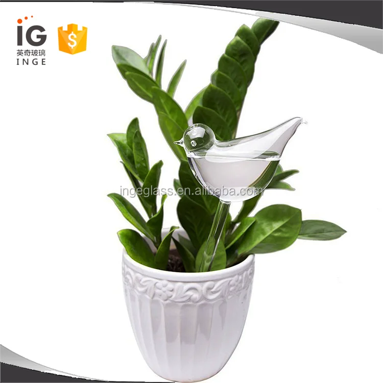 Bird-shaped House Plant Self Watering System Glass Aqua Globes