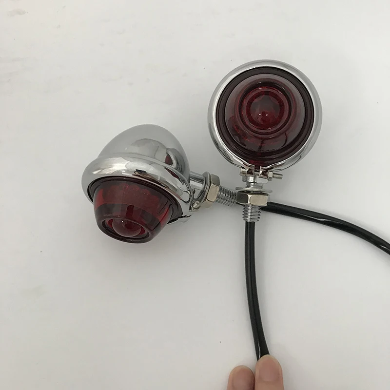 Motorcycle Turn Signals LED Bulb Indicators Motorbike Blinkers Lamp Lights Fits Cafe Racer Bobber Motorrad Bullet Blinker Licht