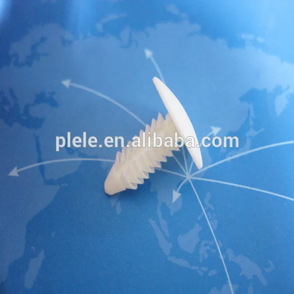 Фиксирующий автомобильный зажим пластиковая заклепка с белым деревом