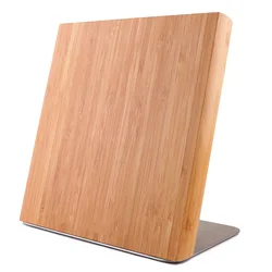 Magnetic bamboo knife block
