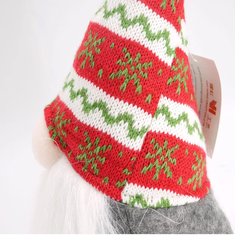 
31cm wholesale christmas felt gnome with knitted hat christmas decoration 