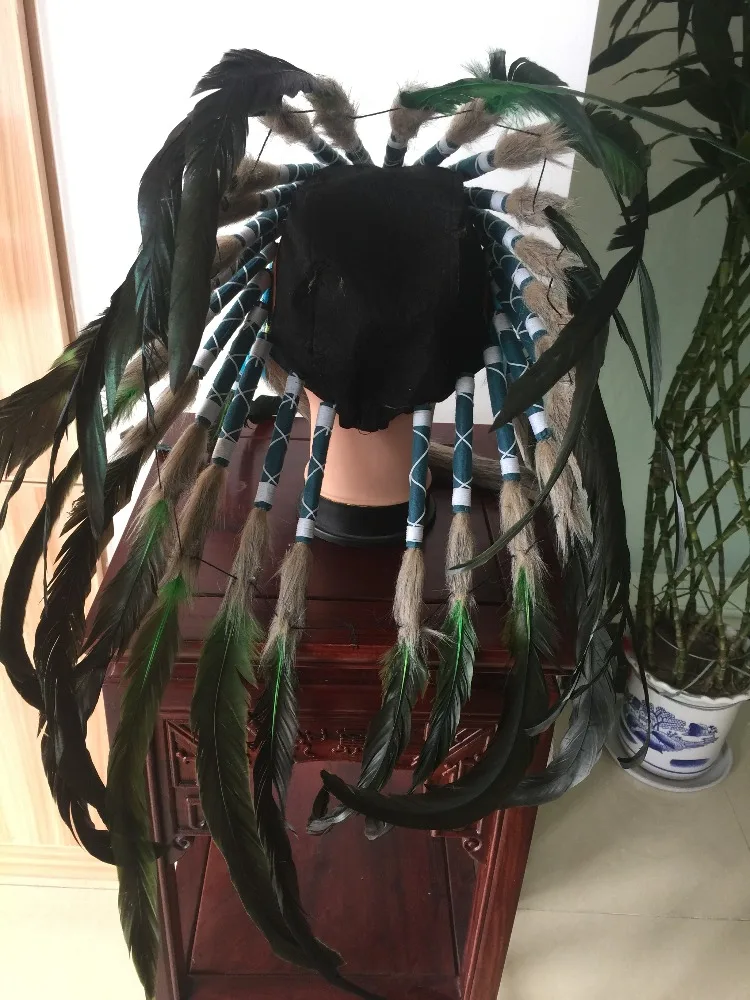Hot Sale party favors Green  Indian Feather Headdress