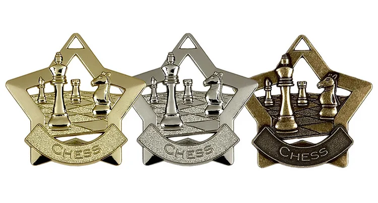 High quality custom metal award chess medal
