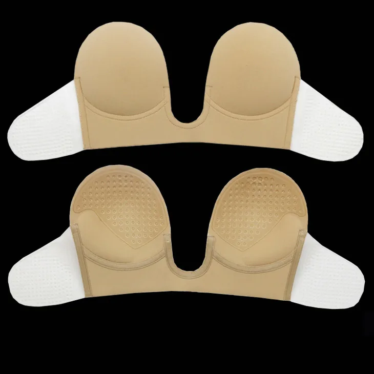 Push Up Strapless Sticky Adhesive Invisible Backless Bras Plunge Reusable Magic Bra for Women