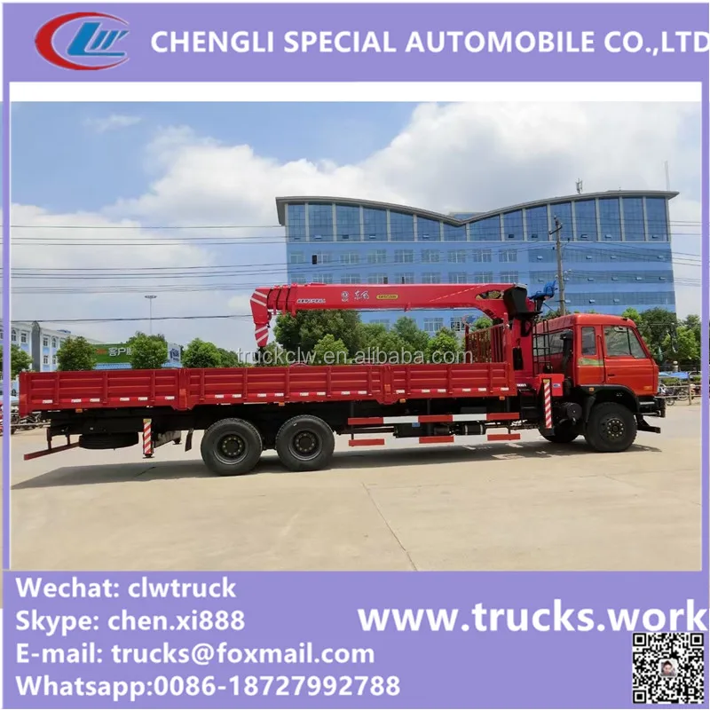  Dongfeng 8x4 Мобильный грузовик автомобиль 10 тонн hiab захватный кран