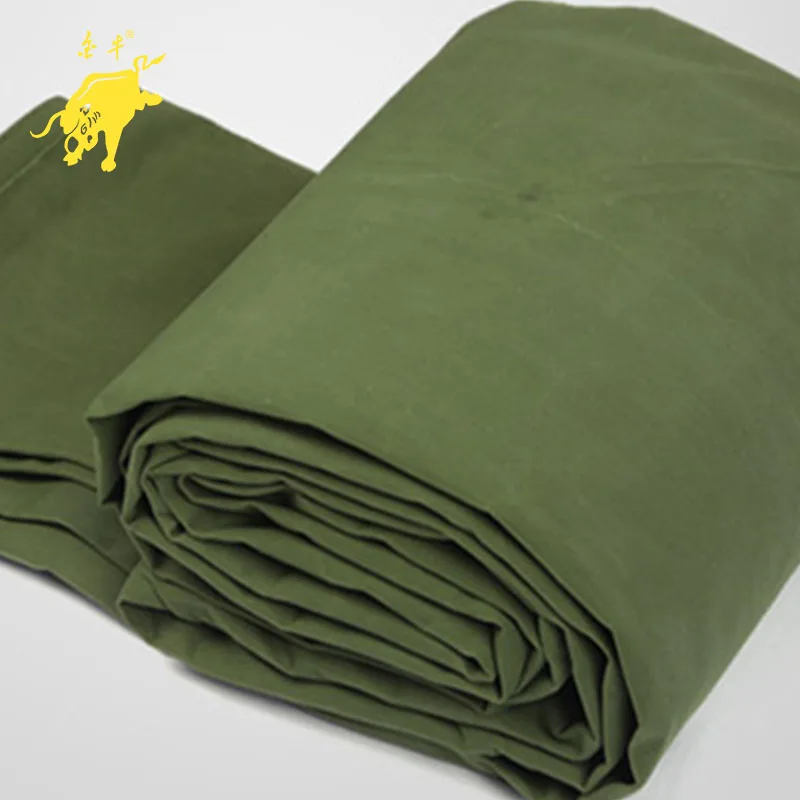 waterproof olive green 100% polyester canvas tarpaulin
