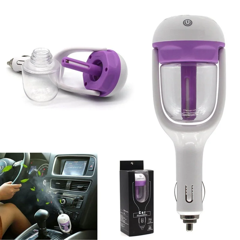180 degree rotation car humidifier air fresher, ultrasonic humidifier for car