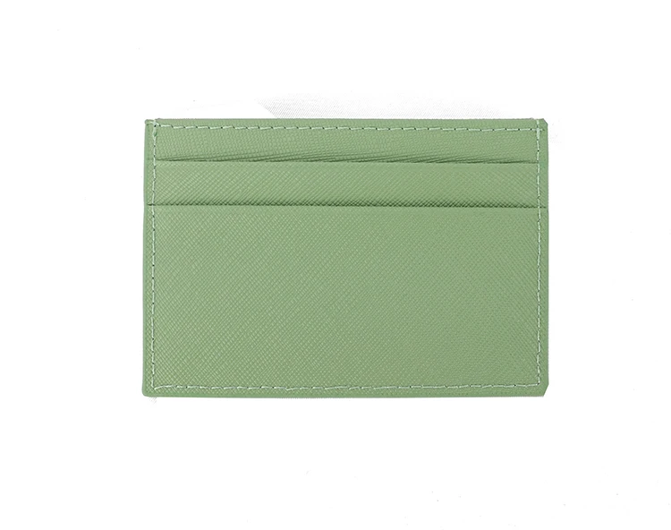 Hot sale stock product multi color leather card holder slim wallet