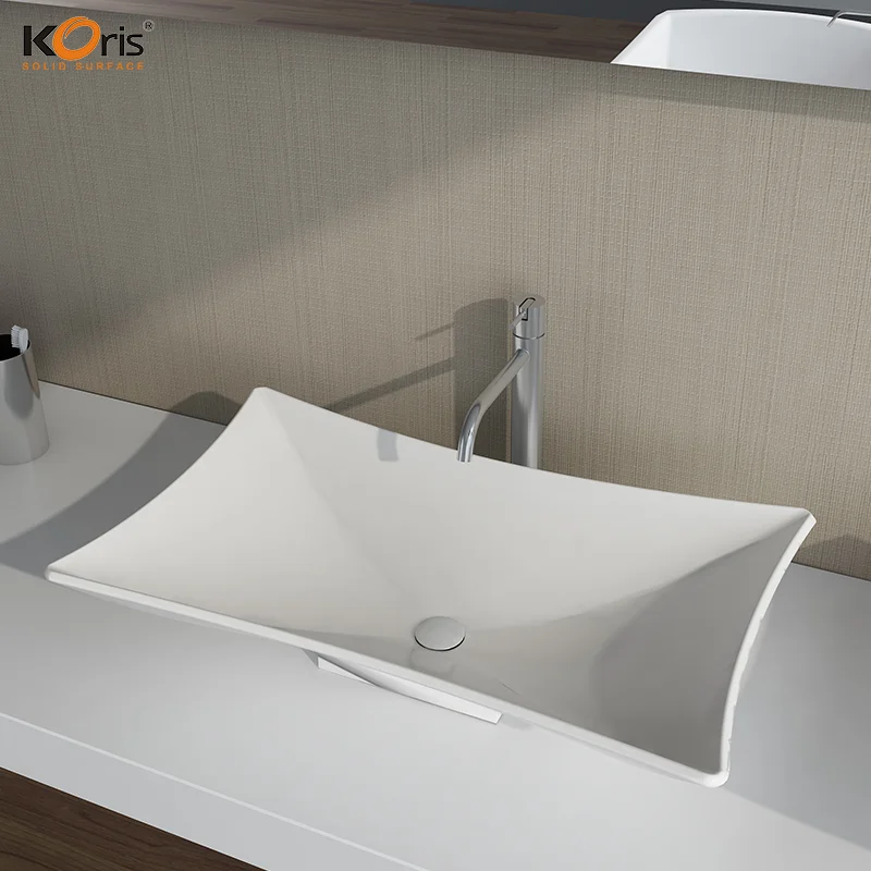 New design acrylic solid surface bathroom basin sinks