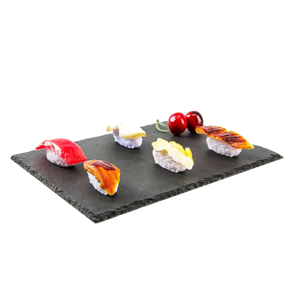 Customized home Natural Slate Plate Black Slate Cheese Board Serving Tray