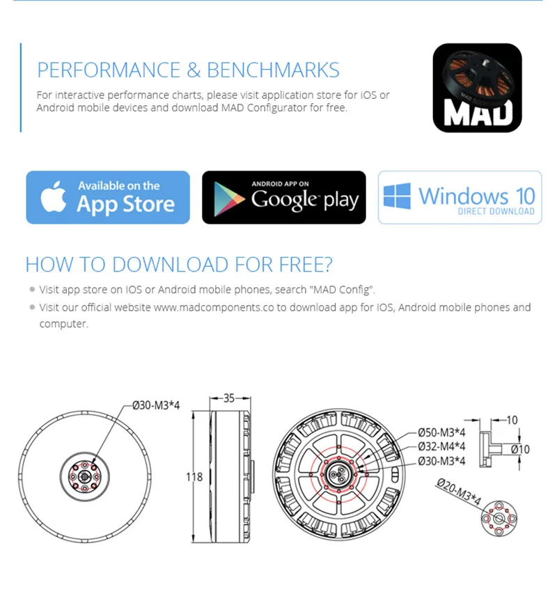 MAD M17C17 Drone 3KW BLDC 100KV RC Brushless DC Motor