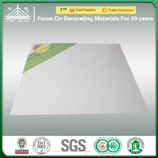 Cheap Price Insulated 60*60 Glassfiber Reinforced Gypsum Ceiling Tile