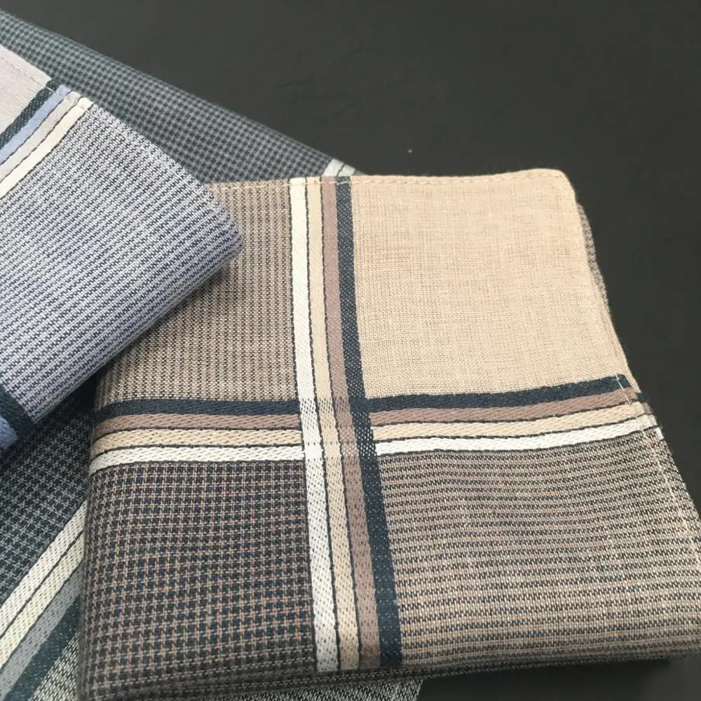 100% Cotton Men Pocket square with Yarn Dyed Handkerchief