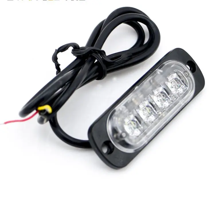 
4-Leds Grille strobe 12V/24V,4Watt/12Watt 