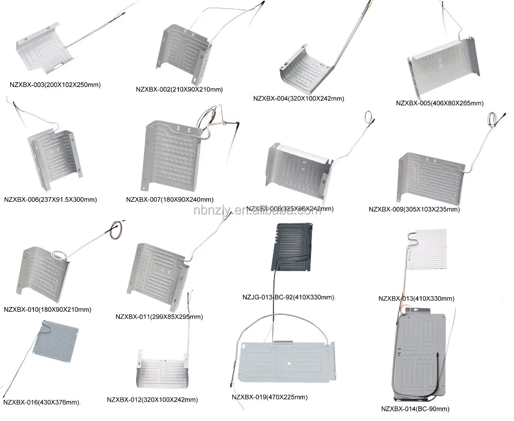 Free design free model free drawing for refrigerator evaporator