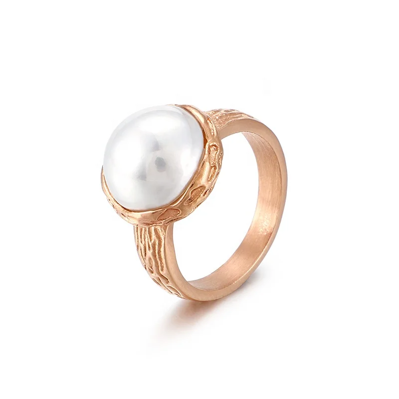 
Modern Design Fashion Jewelry Fine Quality Wholesale Women 18K Gold Pearl Ring 