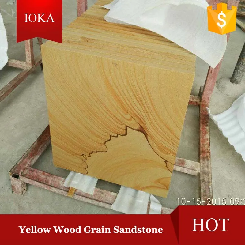 
Yellow Wooden Vein Sandstone Tiles Slabs 