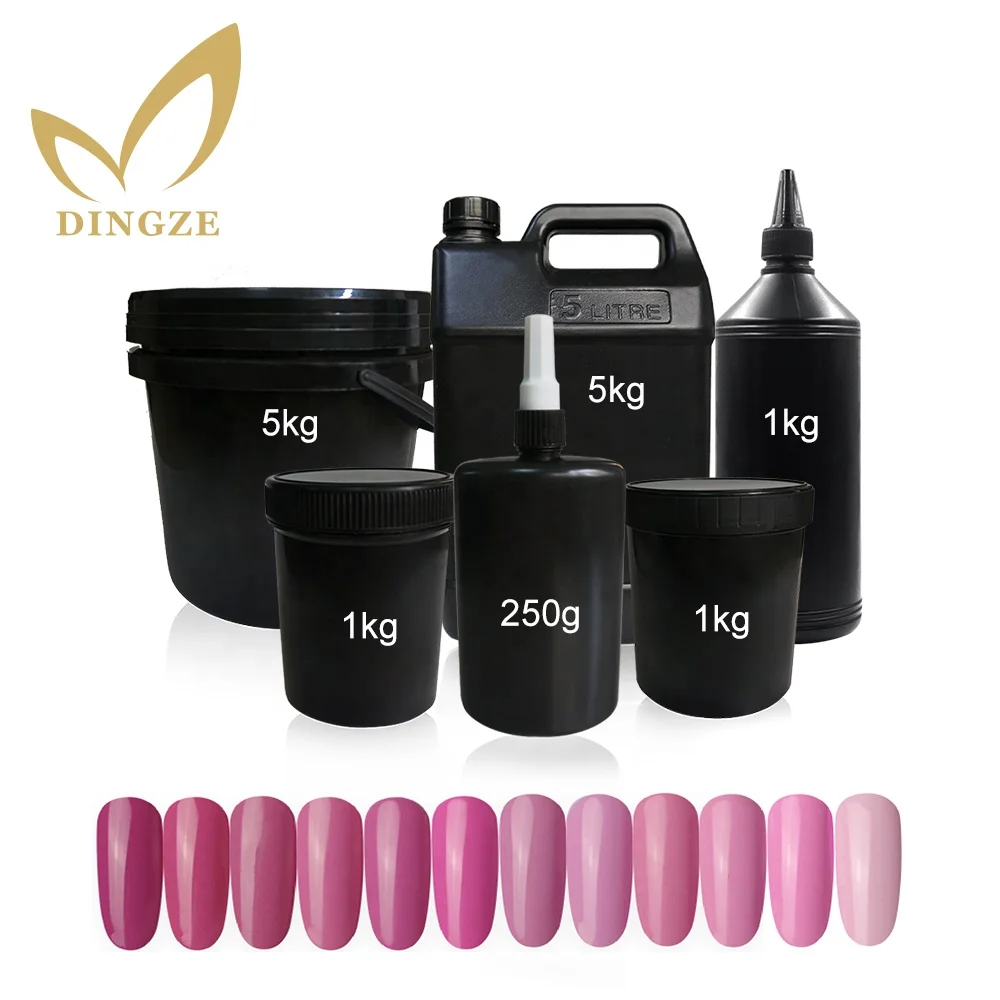 Dingze bulk wholesale 2770 colors long lasting uv gel kilogram  nail clear gel polish 1kg