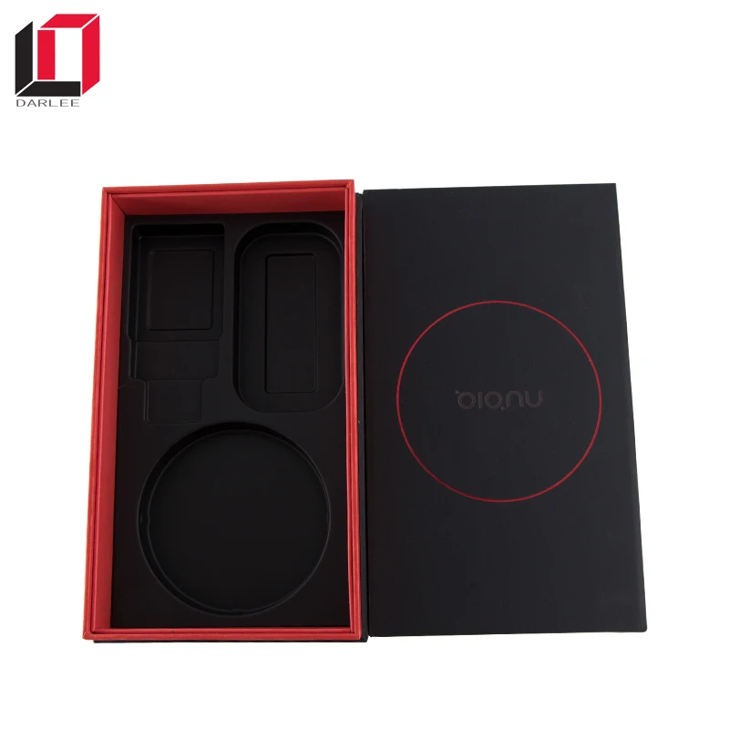 New Design Wholesale Custom High End Black Red Phone Case Accessories Blister Tray Packaging Box for Iphone x
