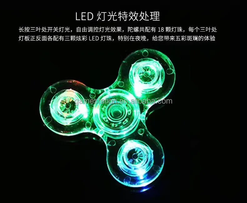 Alibaba low price led hand spinner with high speed dark light LED fidget spinner