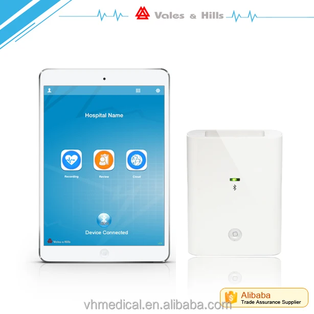 OEM Portable wireless 12 lead ecg machines for telemedicine device with SDK