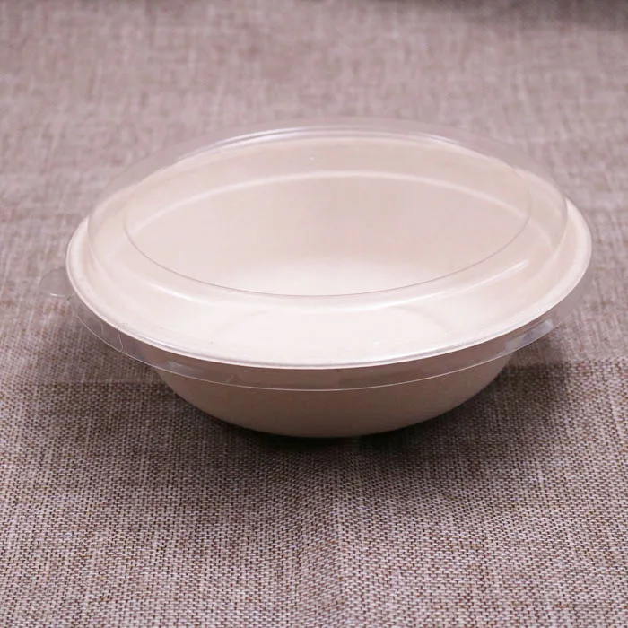 32 ounce sugar cane pulp bowl with dome lids