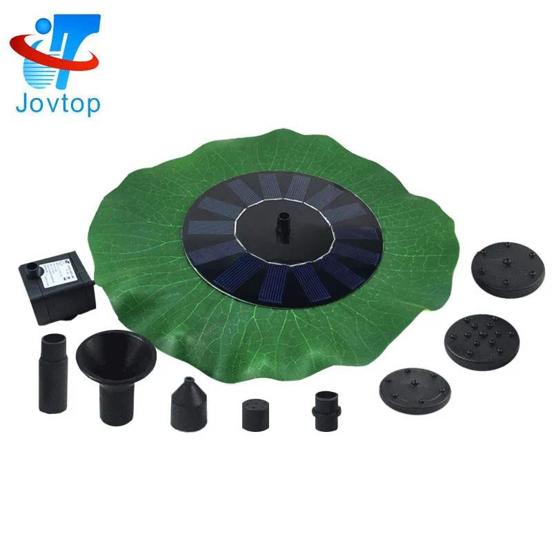 
JOVTOP friendly Lotus Leaf Solar Powered Fountain Green Lotus Leaf fountain solar Outdoor Decoration for Birdbath, Garden 