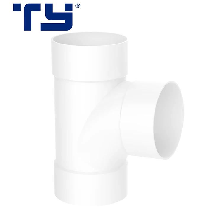 ASTM Drainage pipe fittings White UPVC PVC Plastic Pipe Fitting Y Tee WYE TEE