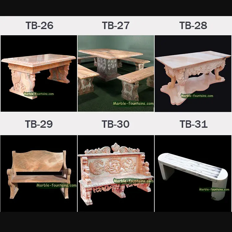 Custom Size Stone Round Garden Marble Table