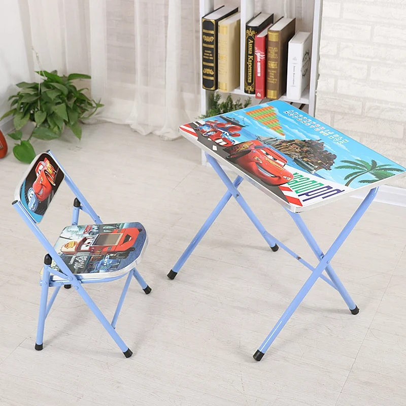 Детские стулья и складной стол для учебы, дешевая мебель, стол и стул