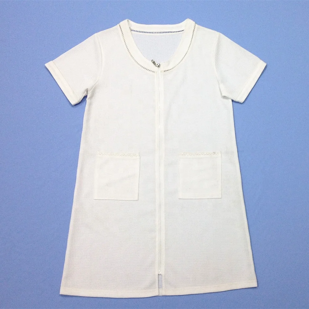 Salon and hotels white waffle summer bathrobes