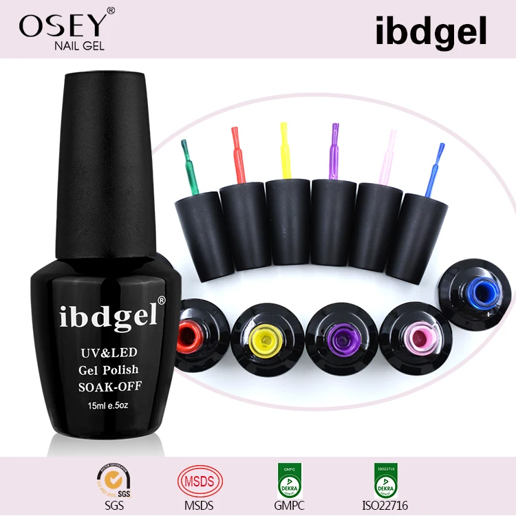 
OSEY ibdgel brand wholesale uv gel polish soak off color gel nail art gel varnish 