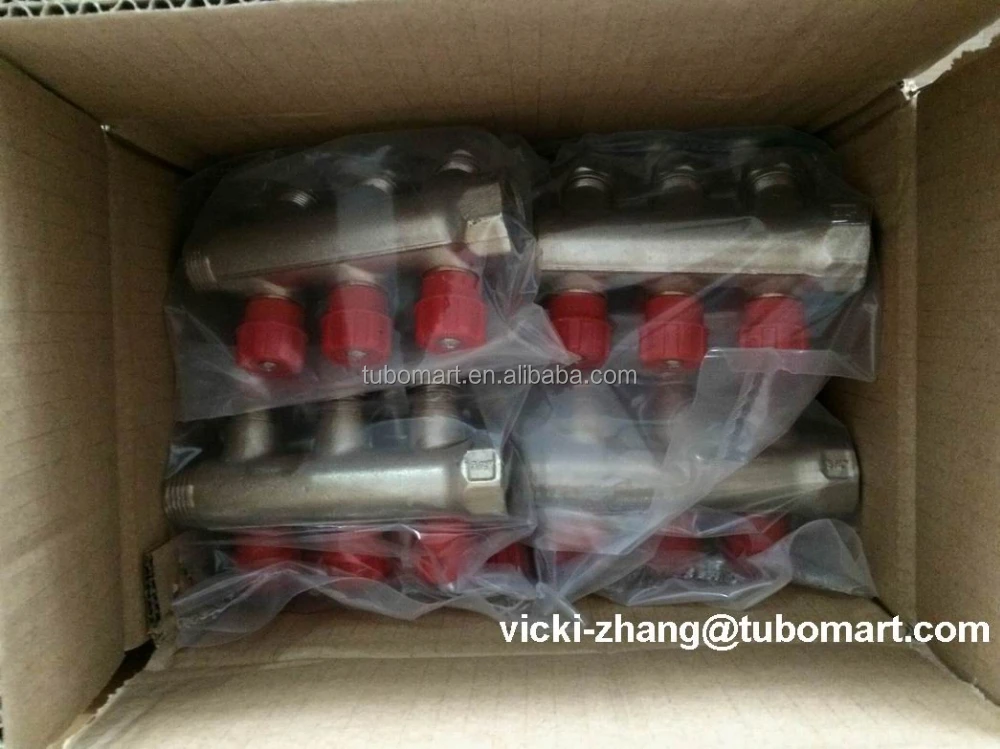 TUBOMART OEM Brass Pex Water Manifolds and Under Floor Heating Manifolds for Pex Al Pex Under Floor Heating Pipe with Hvac Tool