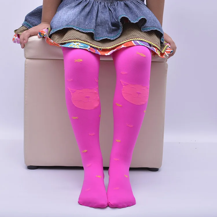 
Children clothes Kids Girls Leggings Cute Pantyhose Lovely Cartoon hello cat bunny kitty Tattoo Velvet Stocking Child leg warmer 